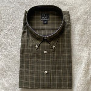 Jos. A. Bank Dark Green Button-Up